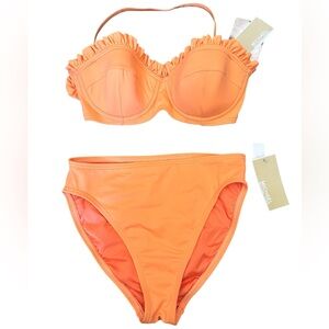 New Michael Kors Orange Bikini Size XS
